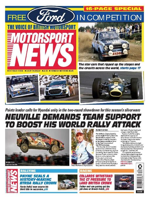 Title details for Motorsport News by Kelsey Publishing Ltd - Available